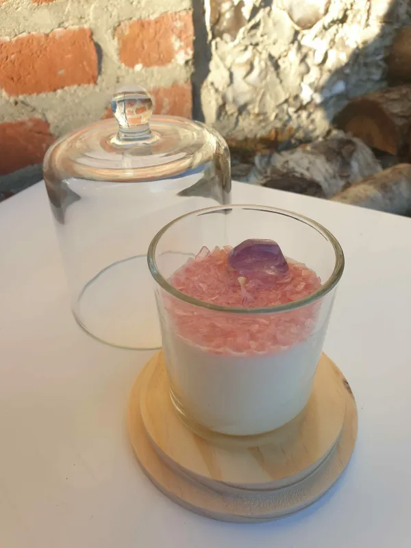 bougie de l'amour avec pierres naturelles - Image 2