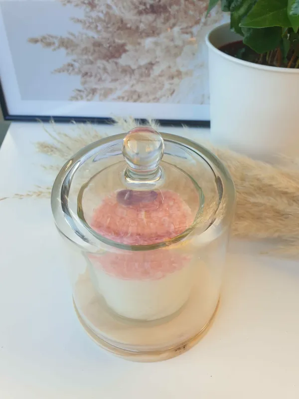 bougie de l'amour avec pierres naturelles - Image 4