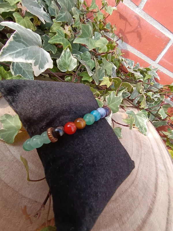 bracelet des 7 chakras en aventurine - Image 2