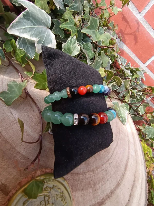 bracelet des 7 chakras en aventurine - Image 5