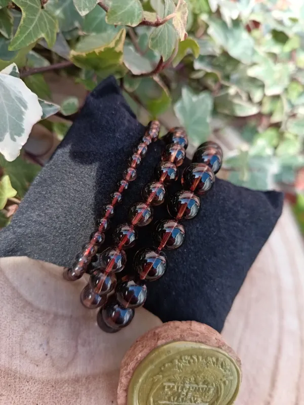 bracelet de quartz fumé
