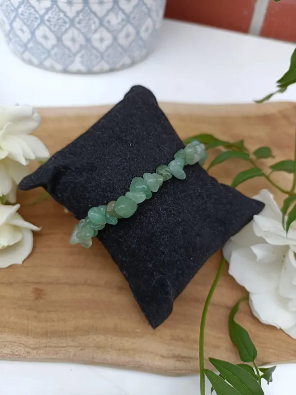bracelet chips en aventurine