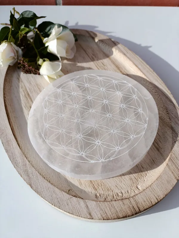 Sélénite fleurs de vie