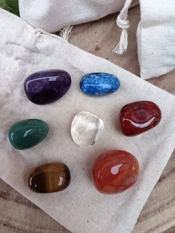 pochon pierres roulées des 7 chakras - Image 2