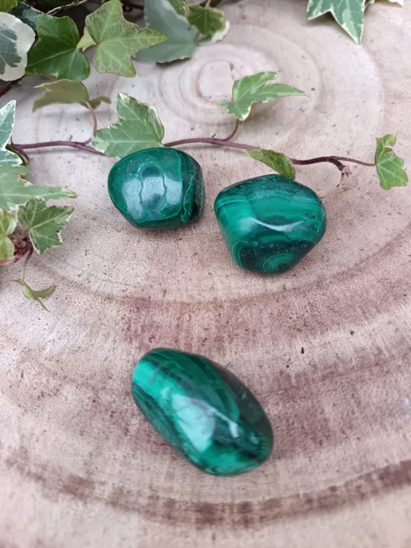 pierre roulée malachite