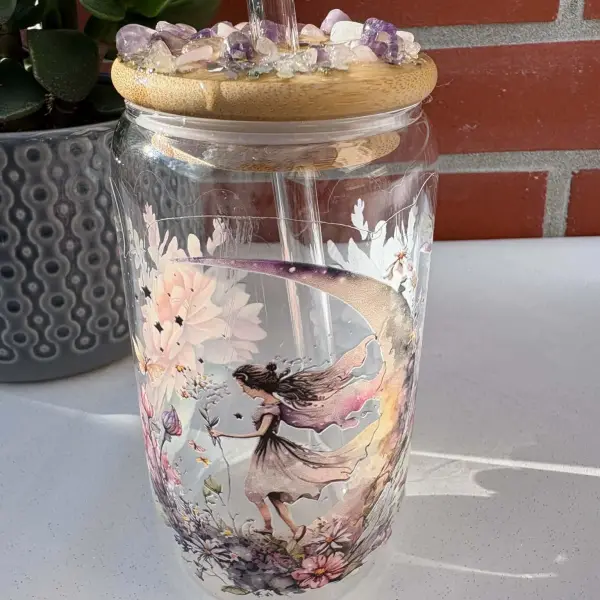 Verre à café glacé thème fée - Image 3