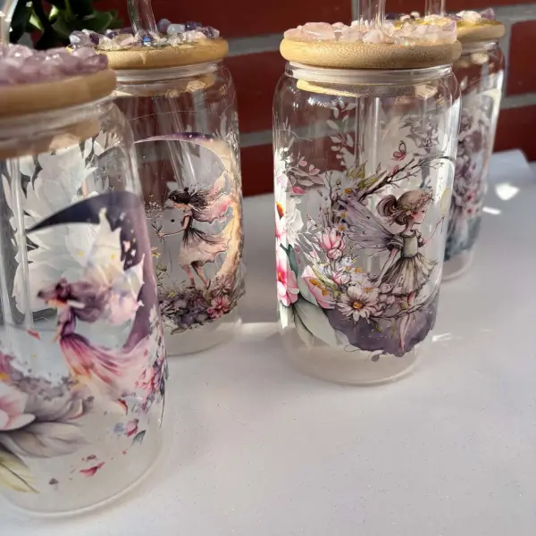 Verre à café glacé thème fée - Image 5